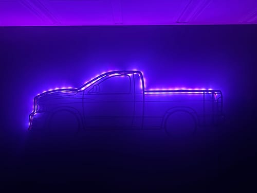 Customer photo review of Your Custom Car Silhouette Metal Wall Art