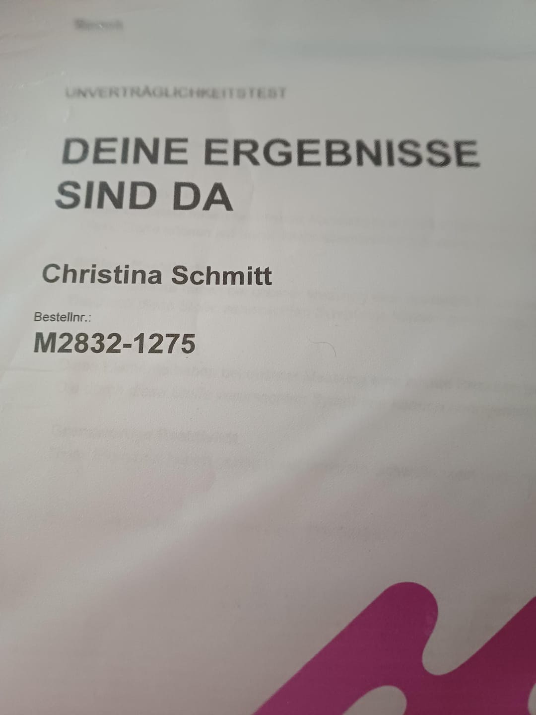 Customer photo review of Unverträglichkeitstest Pro - Haartest