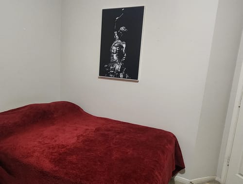 Customer photo review of Self Made Man Statue Black White