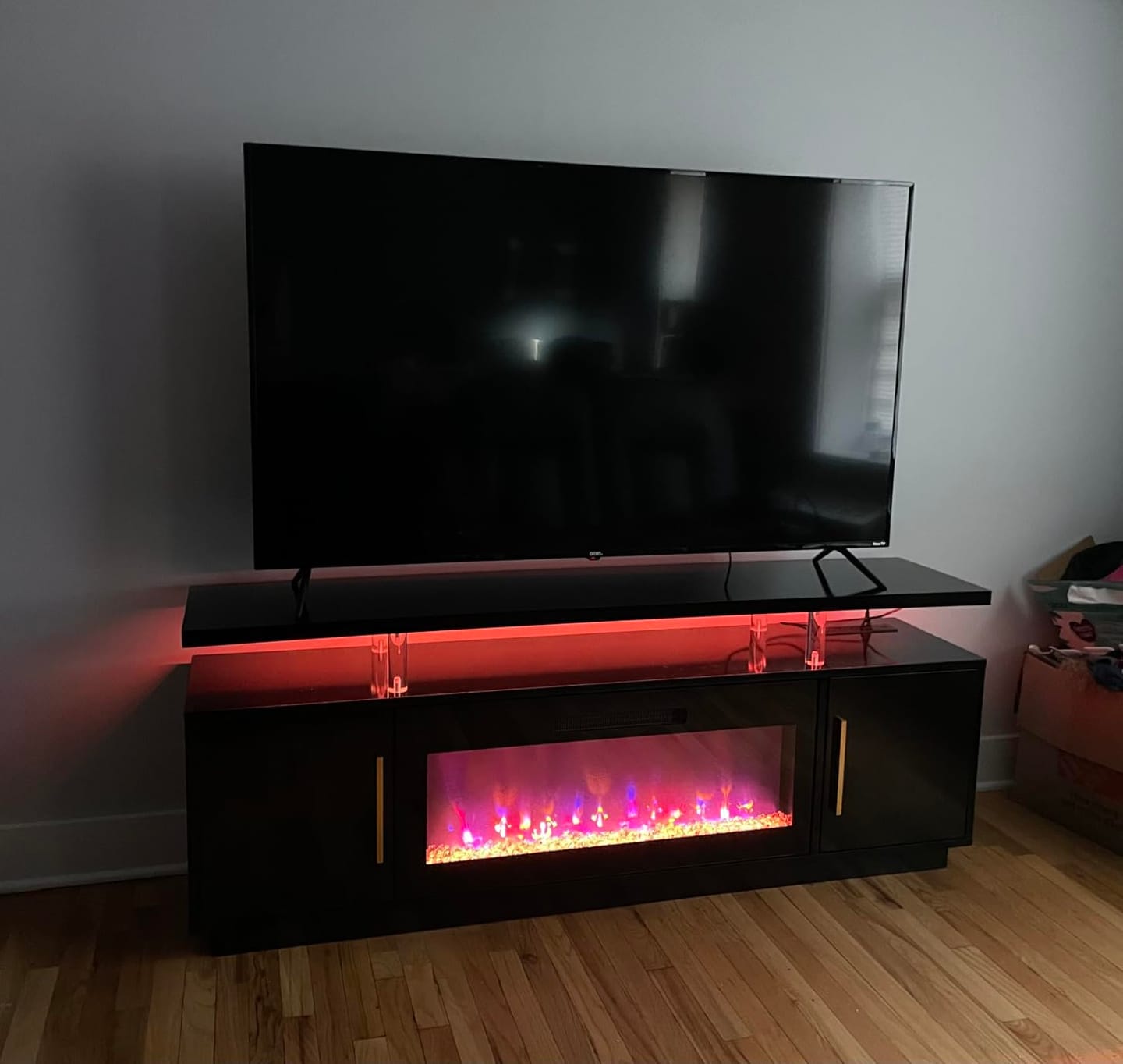Customer photo review of Avenue 70" LED Fireplace TV Stand