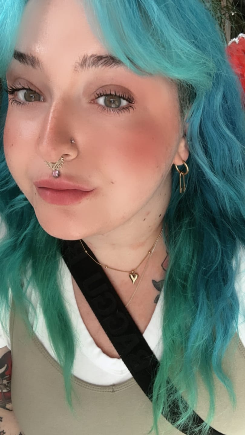 Customer photo review of Build-Your-Own Hoops (Gold Plated)