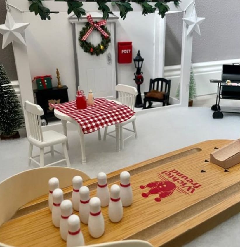 Customer photo review of Bowling Abend - Miniatur Bowling Set für den Wichtel