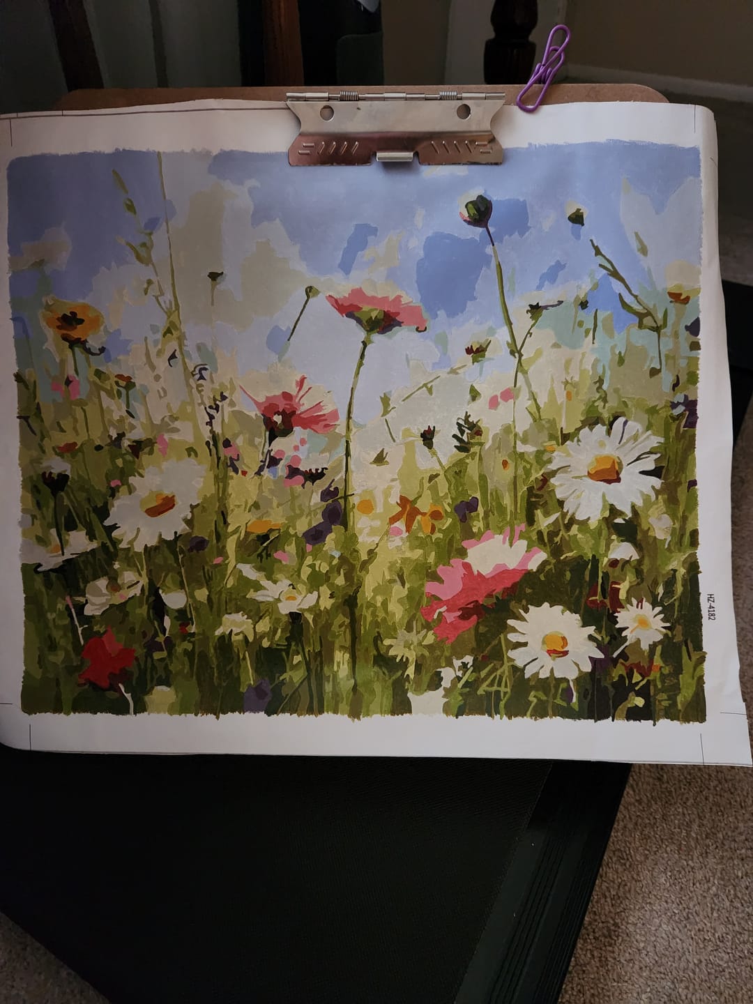 Customer photo review of Wildflowers - Paint by Numbers