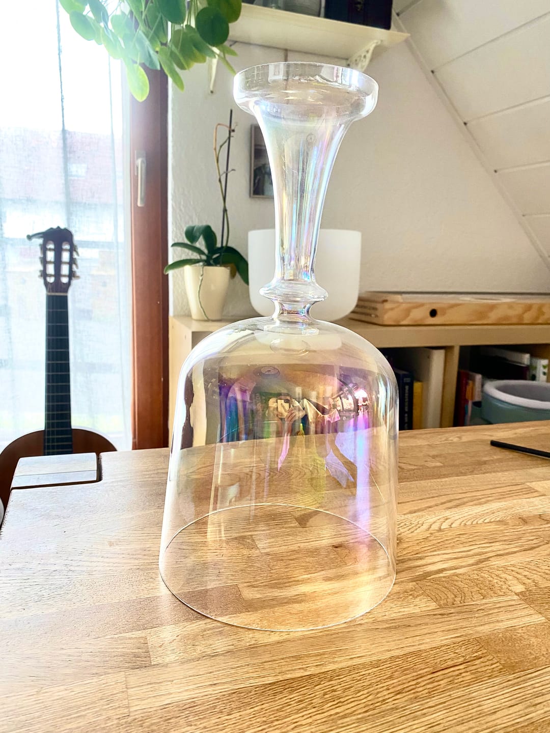 Customer photo review of Colorful Clear Crystal Singing Grail Bowl Quartz For Yoga Sound Meditation