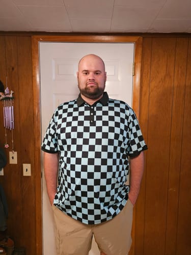 Customer photo review of Checkered - Teal/Black