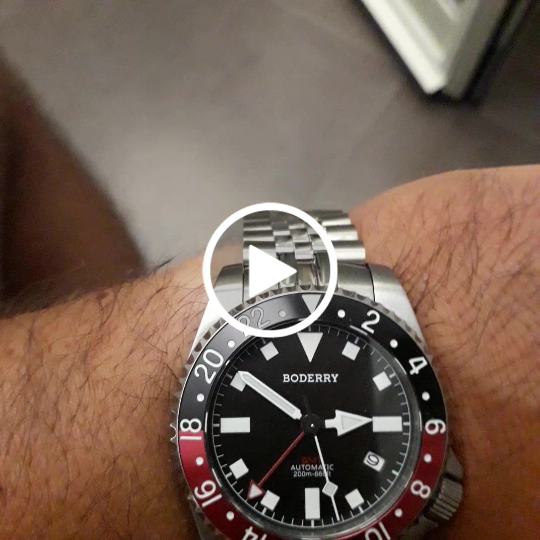 Customer video review of ADMIRAL GMT - 200M Waterproof Titanium Automatic Diver Watch | Black