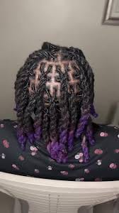 Customer photo review of Temporary Hair Color Gel - Purple Rain