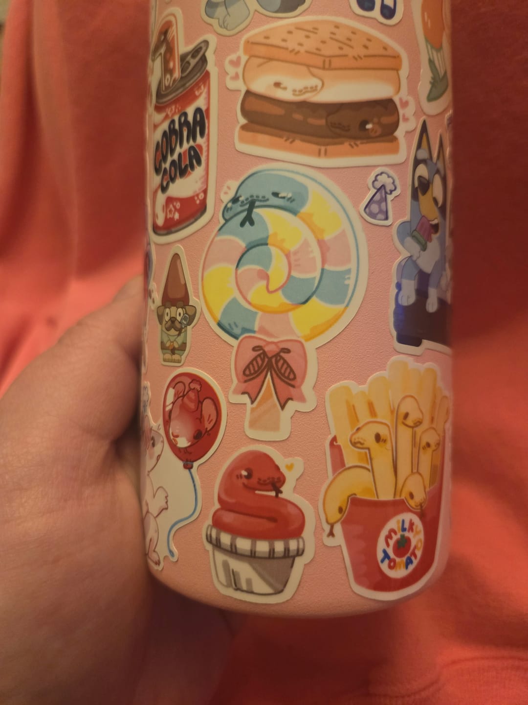 Customer photo review of Snake Snacks Sticker Sheet