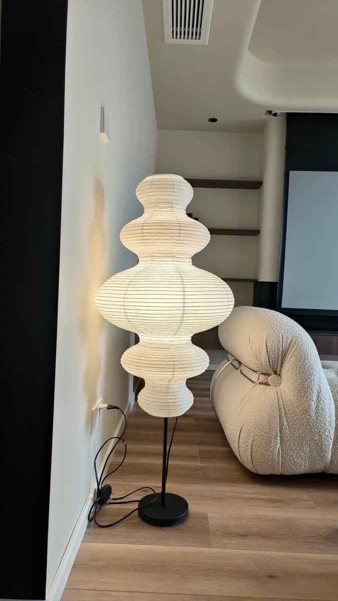 Customer photo review of Zephyr Paper Floor Lamp