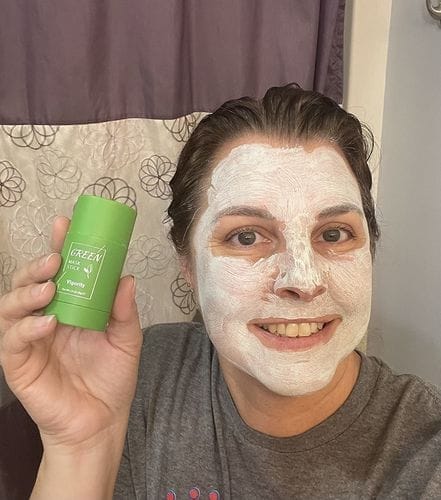Customer photo review of Diystar™ Deep Cleanse & Bacteria-Fighting Green Tea Mask