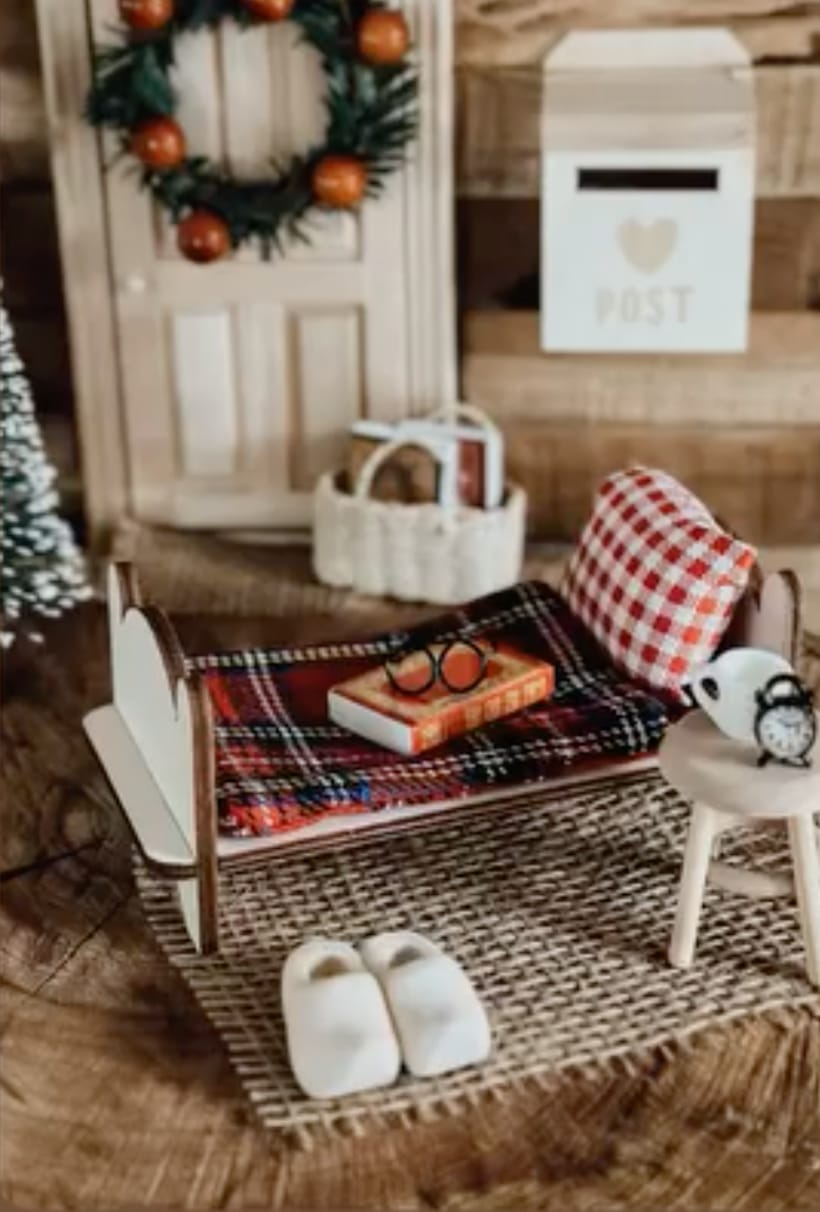Customer photo review of Wichtel Schlaf Set - Bett mit Schlafsack & Wecker