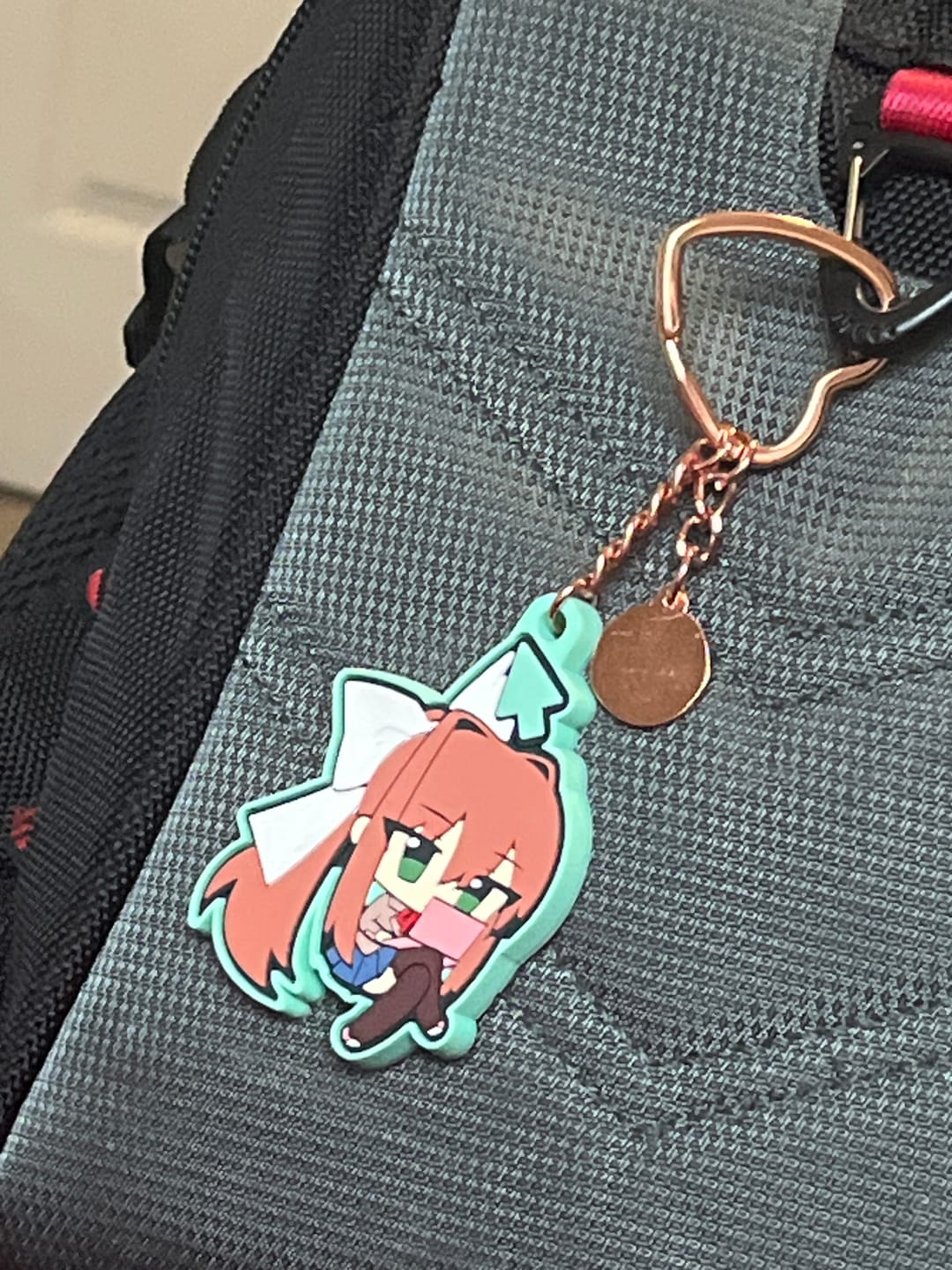 Customer photo review of Doki Doki Literature Club - Monika Mouse Pointer Rubber Keychain