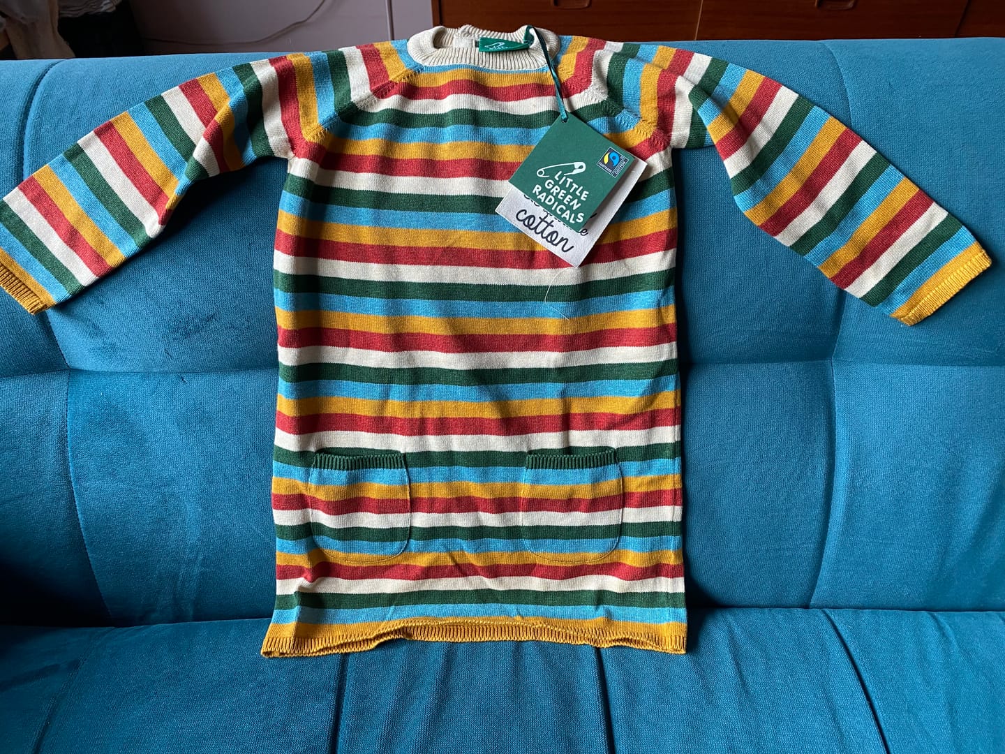 Customer photo review of Rainbow Knitted Tunic Jumper Dress