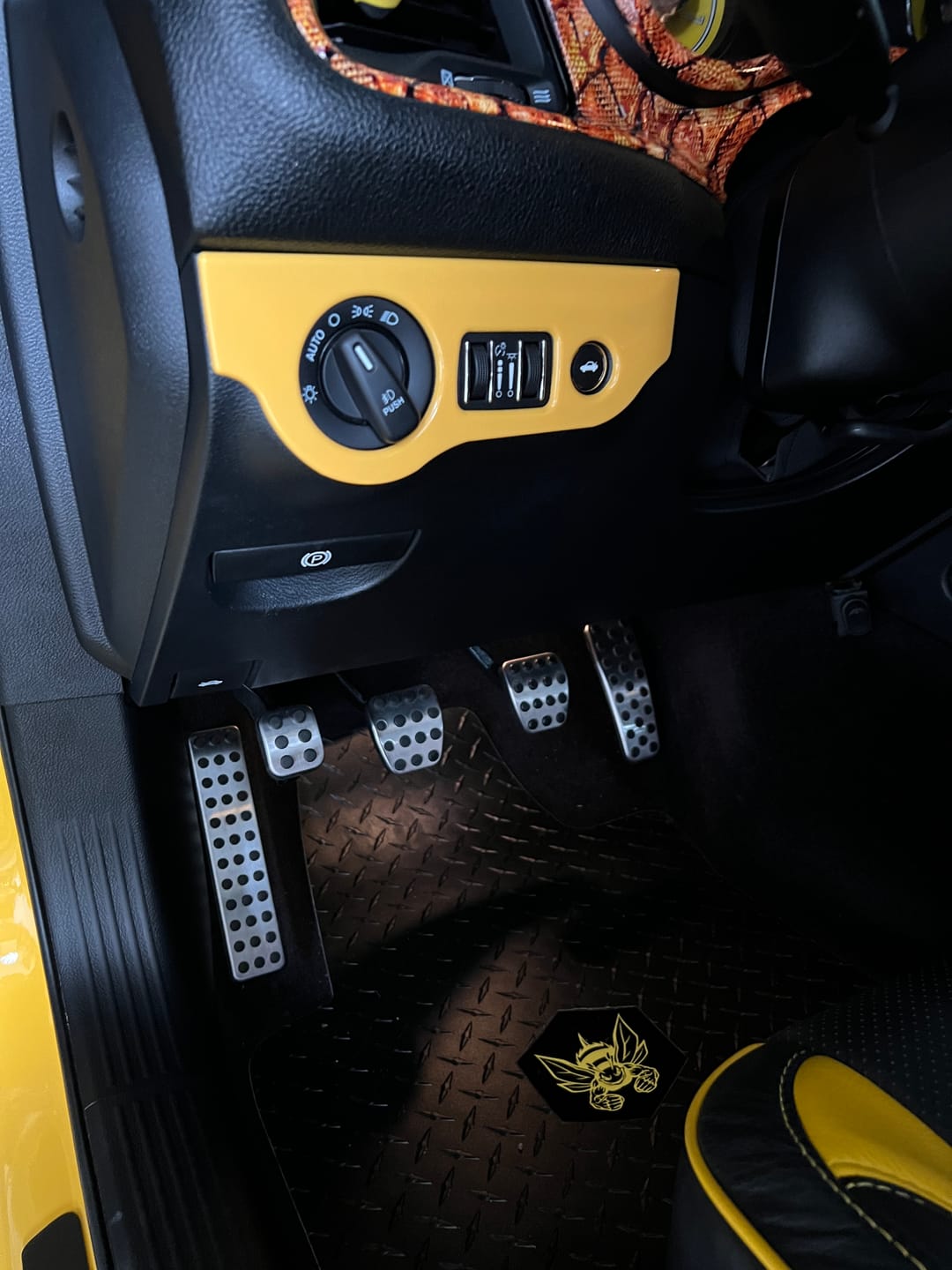 Customer photo review of Speedlogix Parking Brake Cover 2005-2023 Challenger/Charger