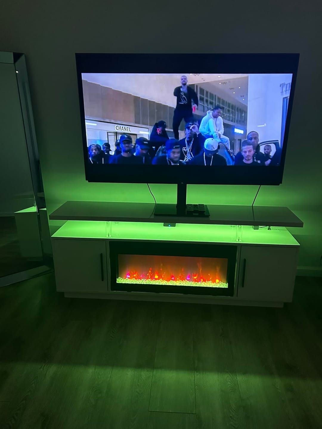 Customer photo review of Avenue 70" LED Fireplace TV Stand