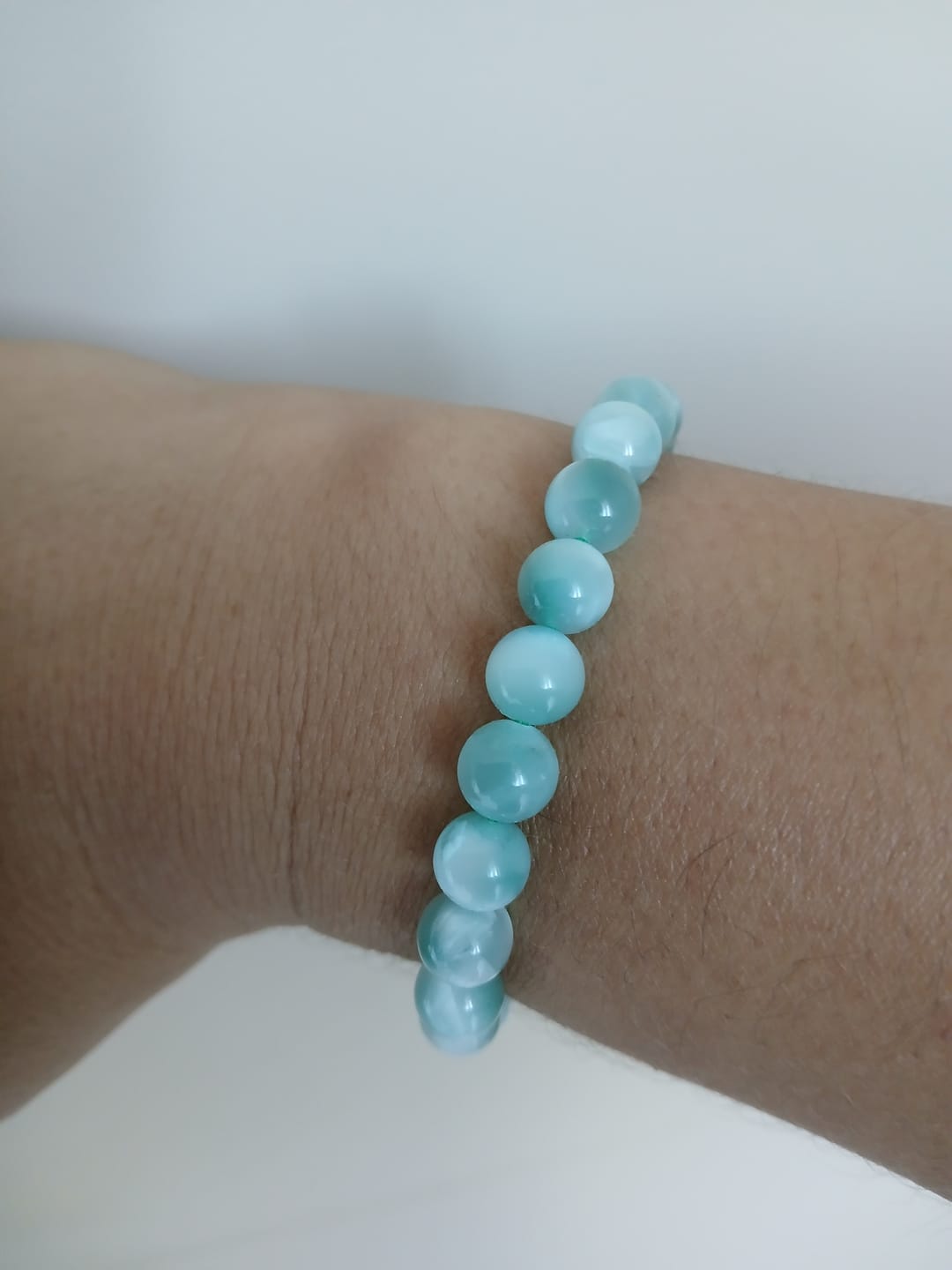 Customer photo review of Bracelet Pierre de Lune Verte