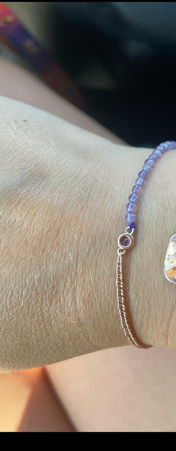 Customer photo review of Isa - Bead and Crystal Chain Bracelet