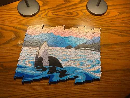 Customer photo review of Rise Wood Jigsaw Puzzle