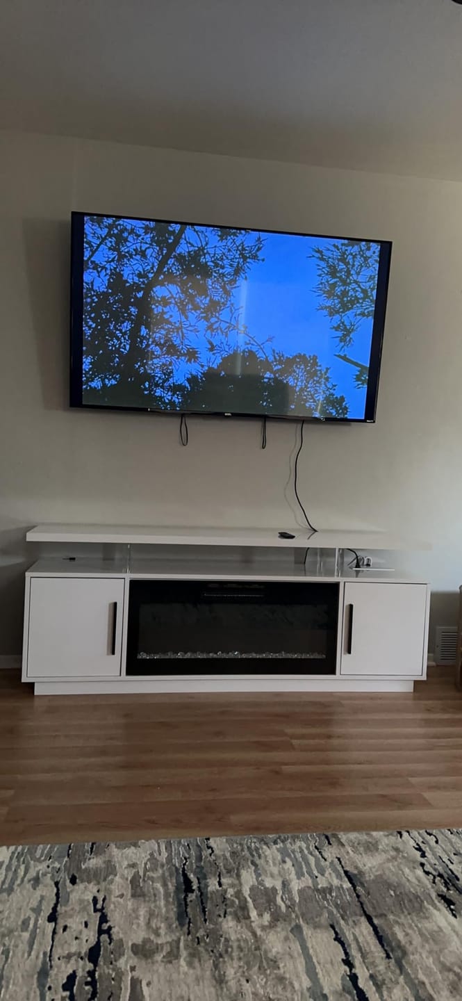 Customer photo review of Avenue 70" LED Fireplace TV Stand