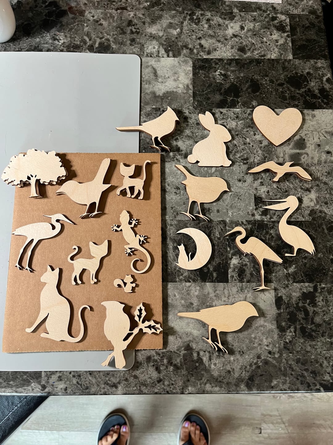 Customer photo review of Unfinished Wood Bird on Branch Shape - Craft - up to 36"