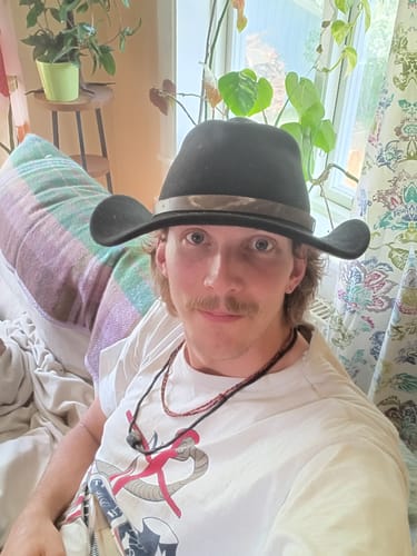 Customer photo review of Big Classic Felt Fedora Hat