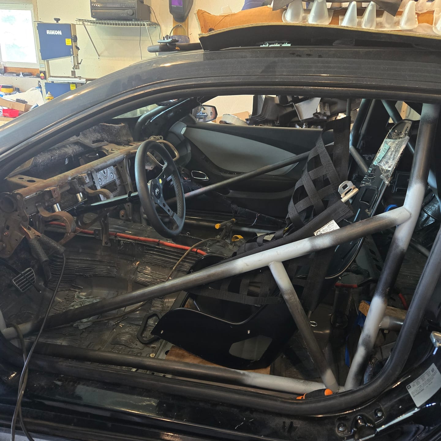 Customer photo review of 2010-15 5th Gen Camaro Lightweight Chromoly Race Steering Column w/ Firewall Plate 15-180