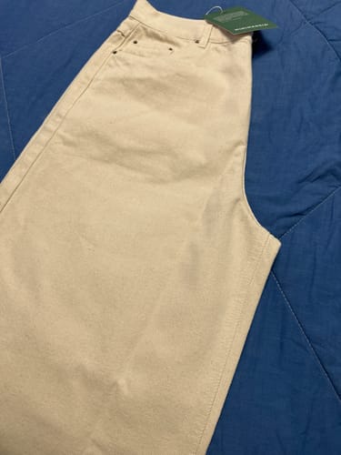 Mara Regina C. review of Calça Jeans Wide Leg Buriti Bege image 1 out of 1