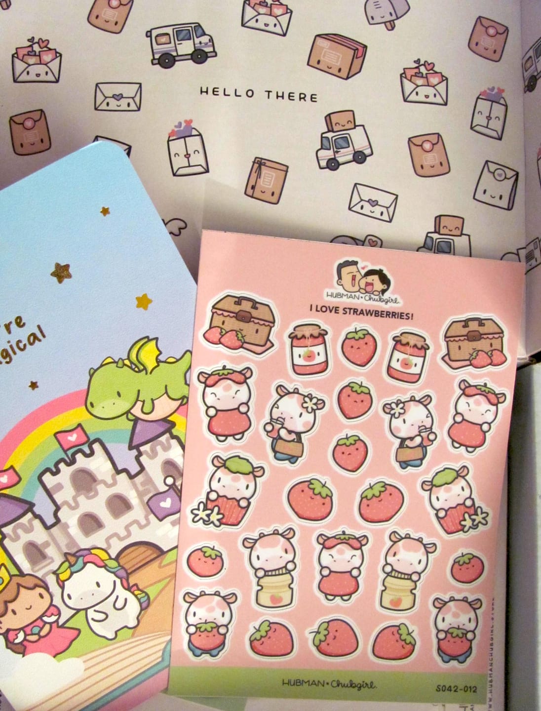 Customer photo review of I Love Strawberries Sticker Sheet