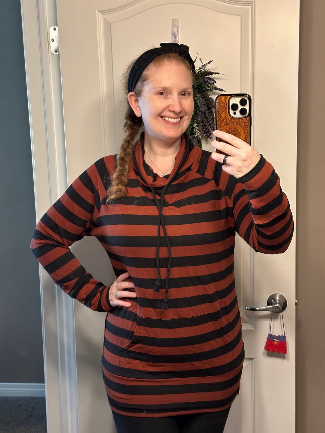 Customer photo review of *Pre-Sale* Cowl Sweatshirt (French Terry)