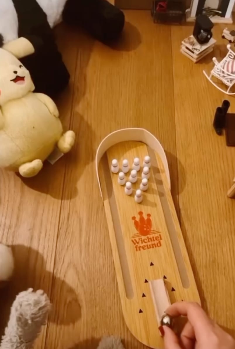 Customer photo review of Bowling Abend - Miniatur Bowling Set für den Wichtel