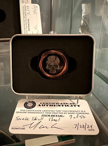 Customer photo review of Snake Skull Ball Marker
