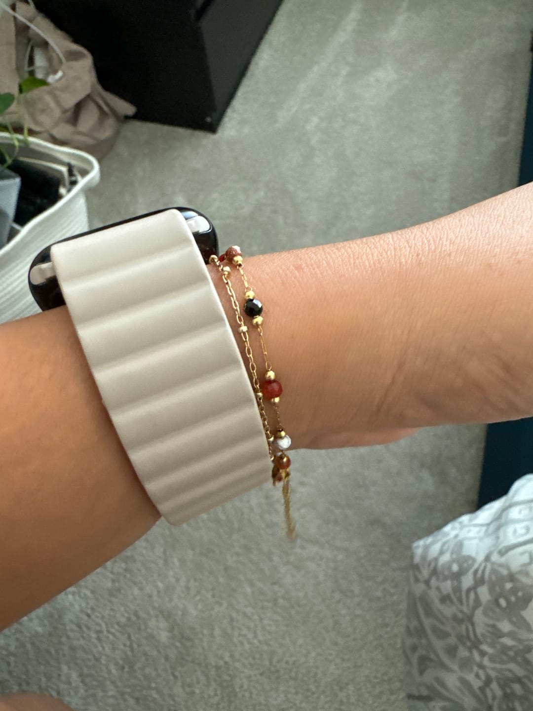 Customer photo review of Lulu Beaded Stone Bracelet