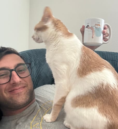 Customer photo review of Personalized Cat Dad Mug