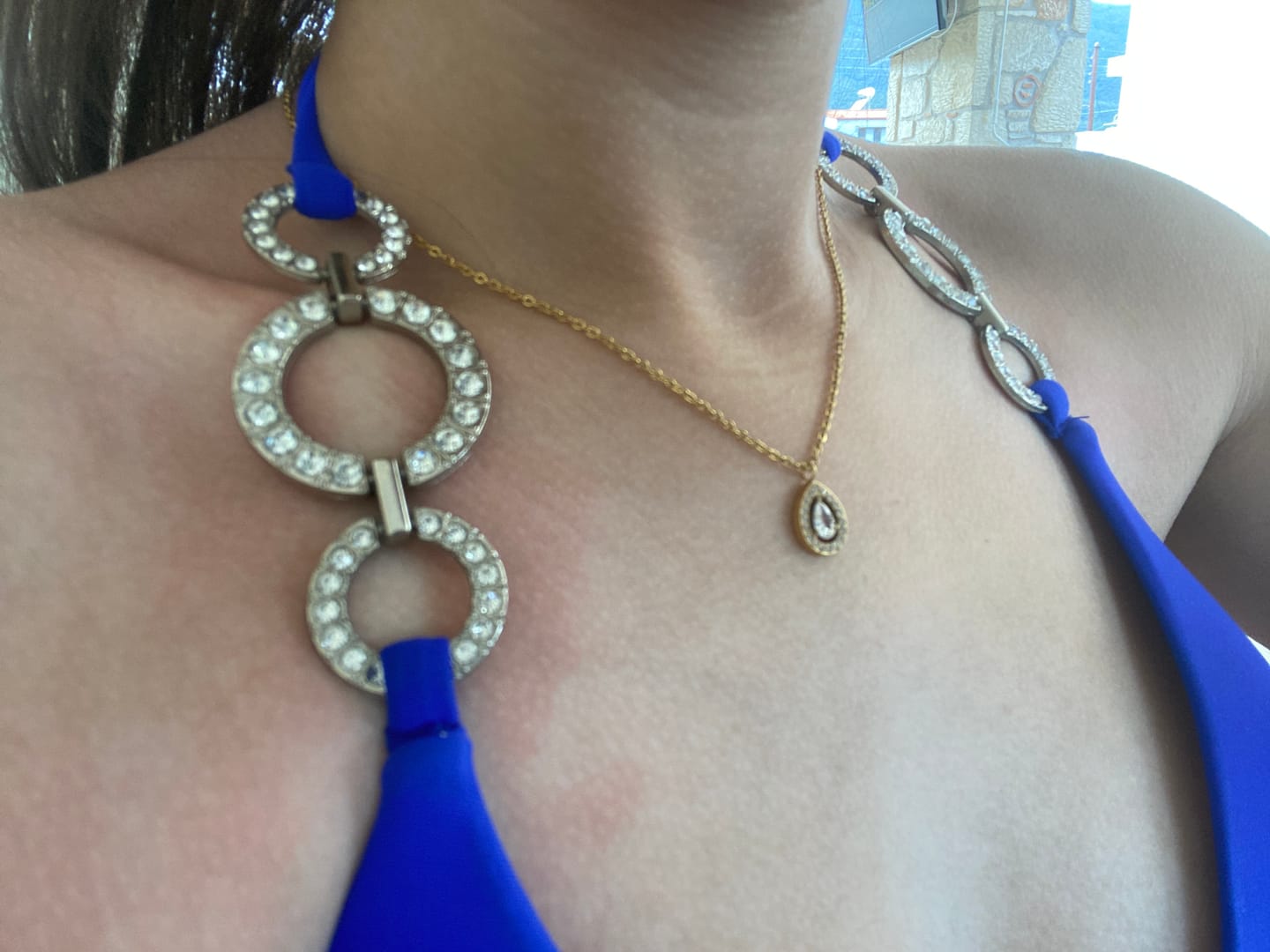 Customer photo review of Teardrop Halskette | 18K vergoldet