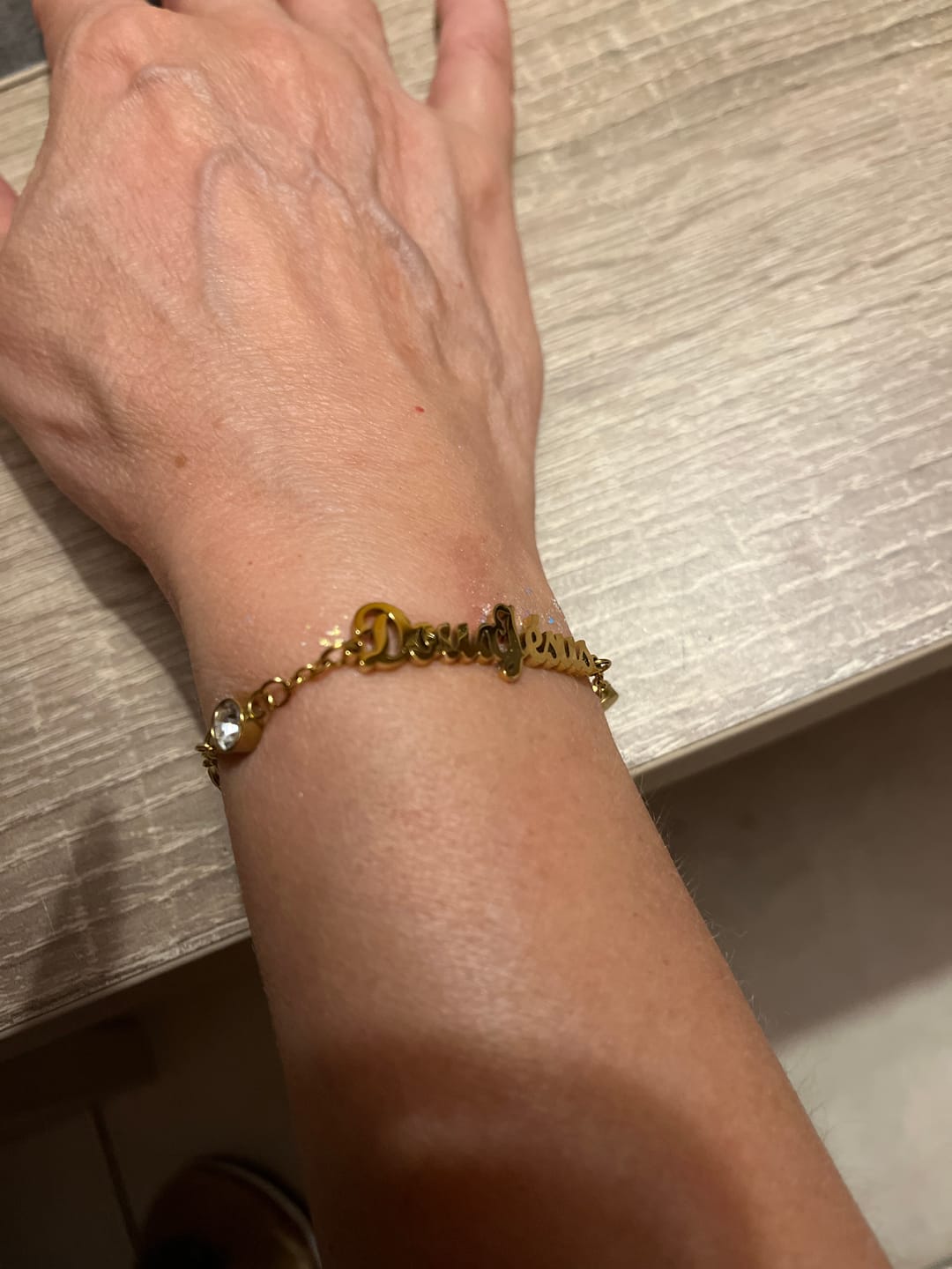 Customer photo review of Bracelet Personnalisé avec Cristal
