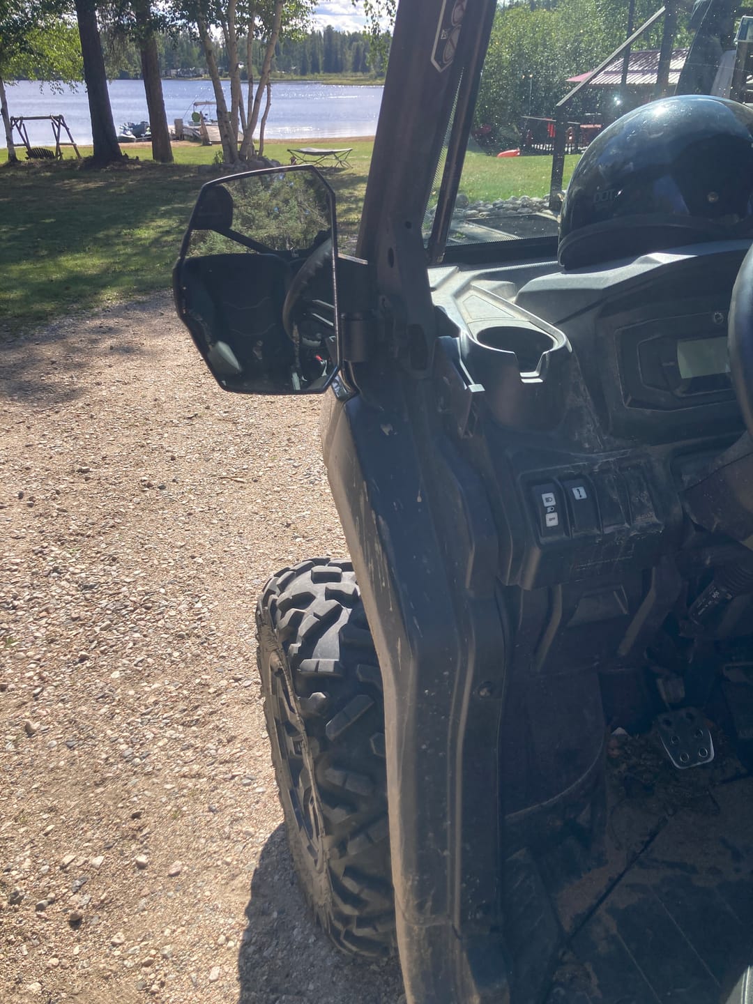 Customer photo review of One Pair Side Mirrors for Can Am Defender /  MAX