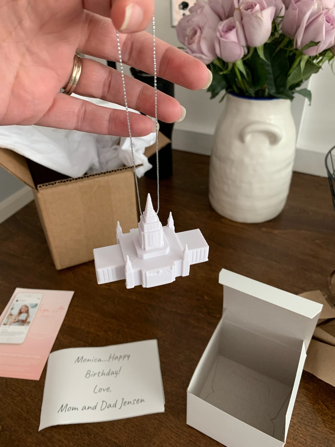 Customer photo review of Oakland California Temple Christmas Ornament
