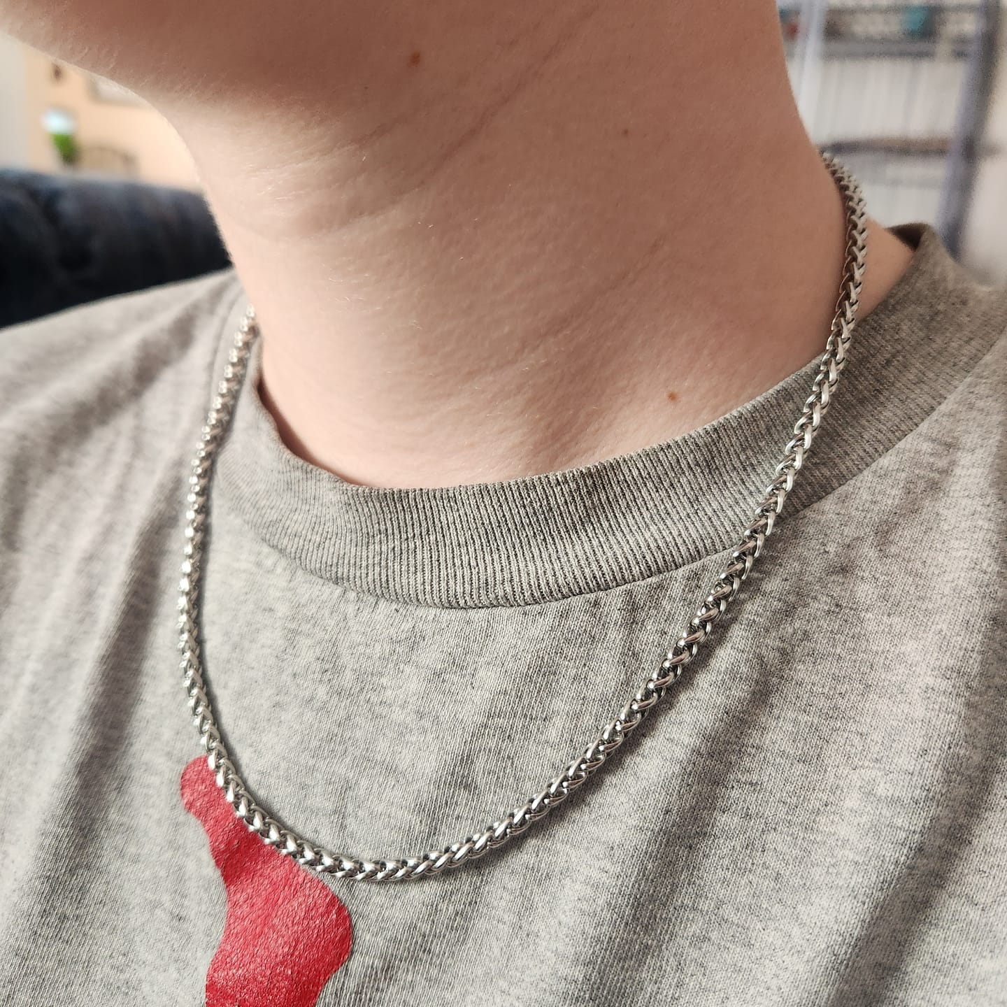 Customer photo review of 4mm Wheat Chain