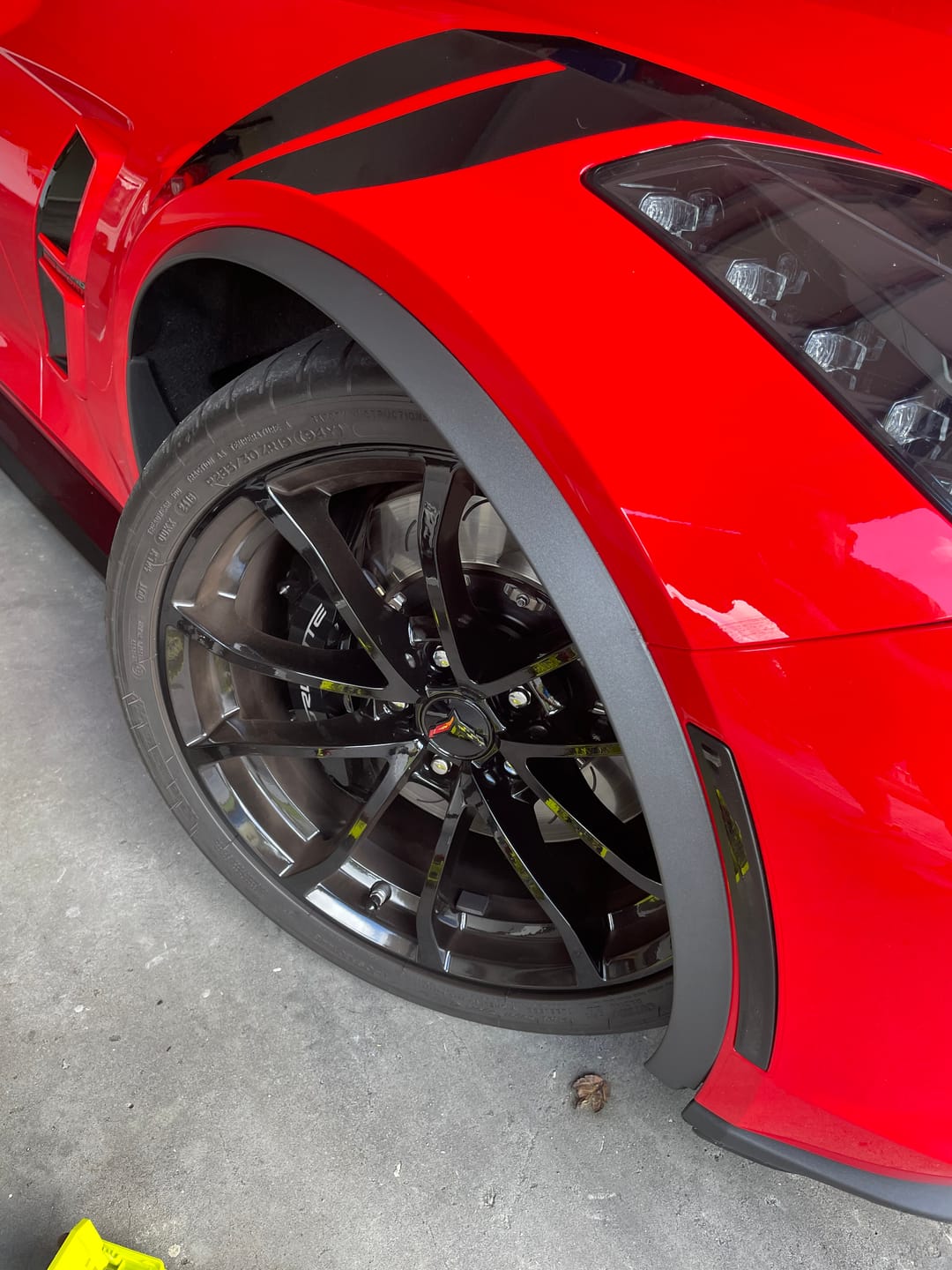 Customer photo review of Chevrolet Corvette C7 Front Fender Flares Wheel Trim