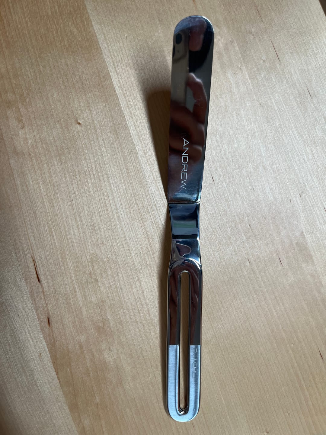 Customer photo review of 'LiftOff' Chef's Palette Knife