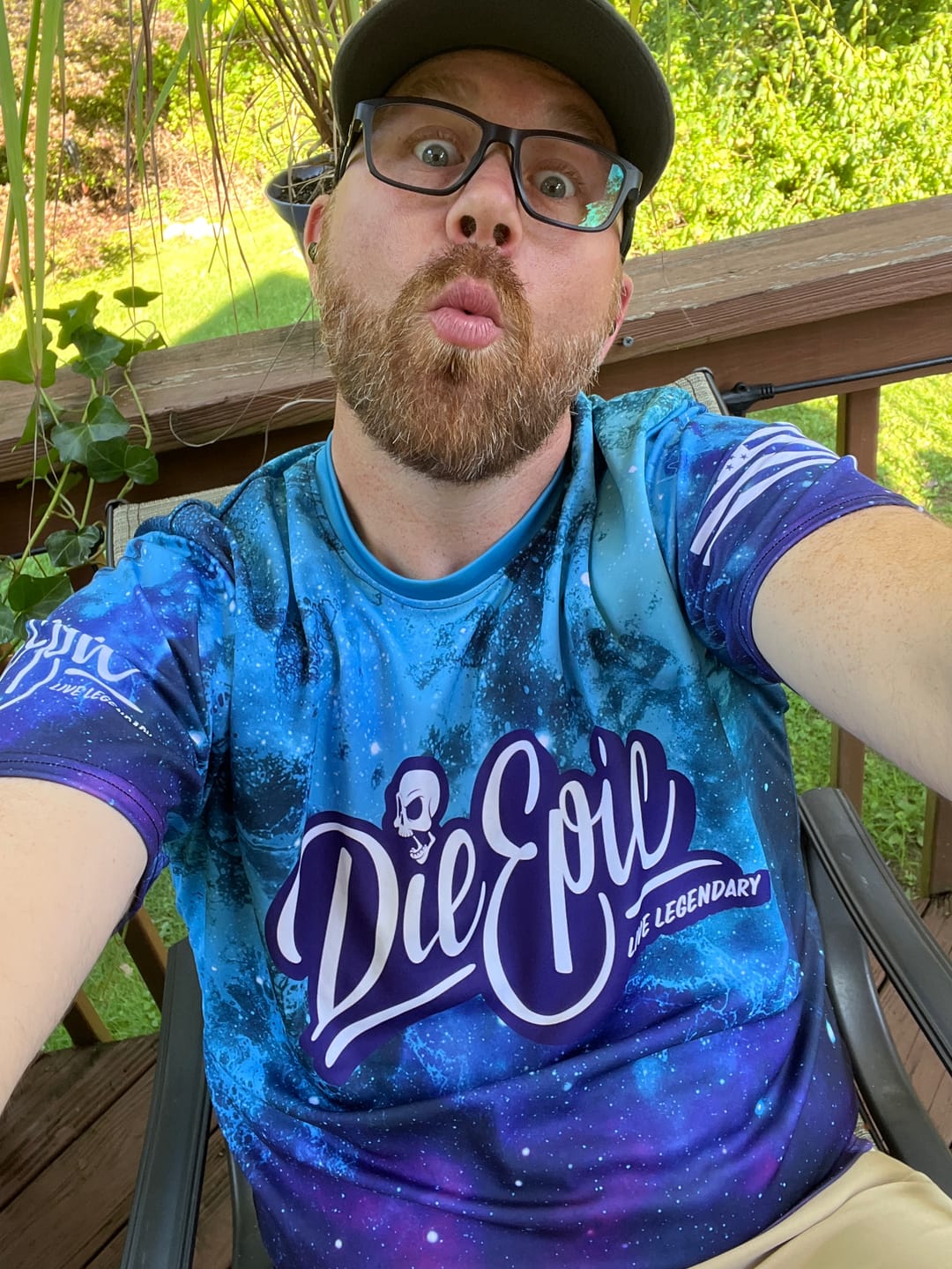 Customer photo review of Die Epic Milky Way Custom Short Sleeve Jersey