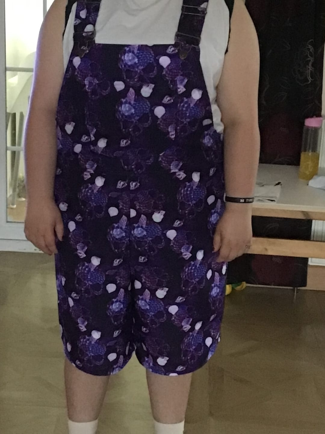 Customer photo review of Digital Skeletons Polyester Suiting Fabric