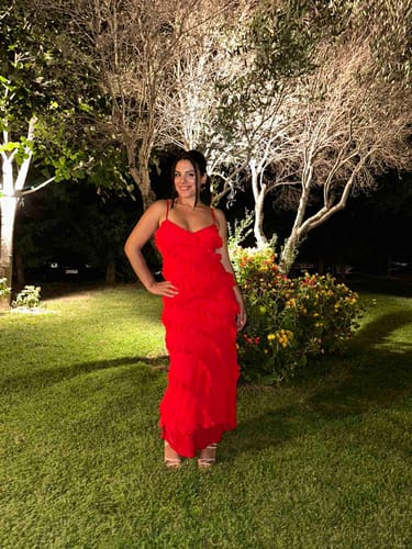 Customer photo review of Maxi dress with ruffles
