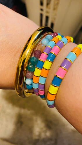Customer photo review of Chunky Golden Bangle (8mm)