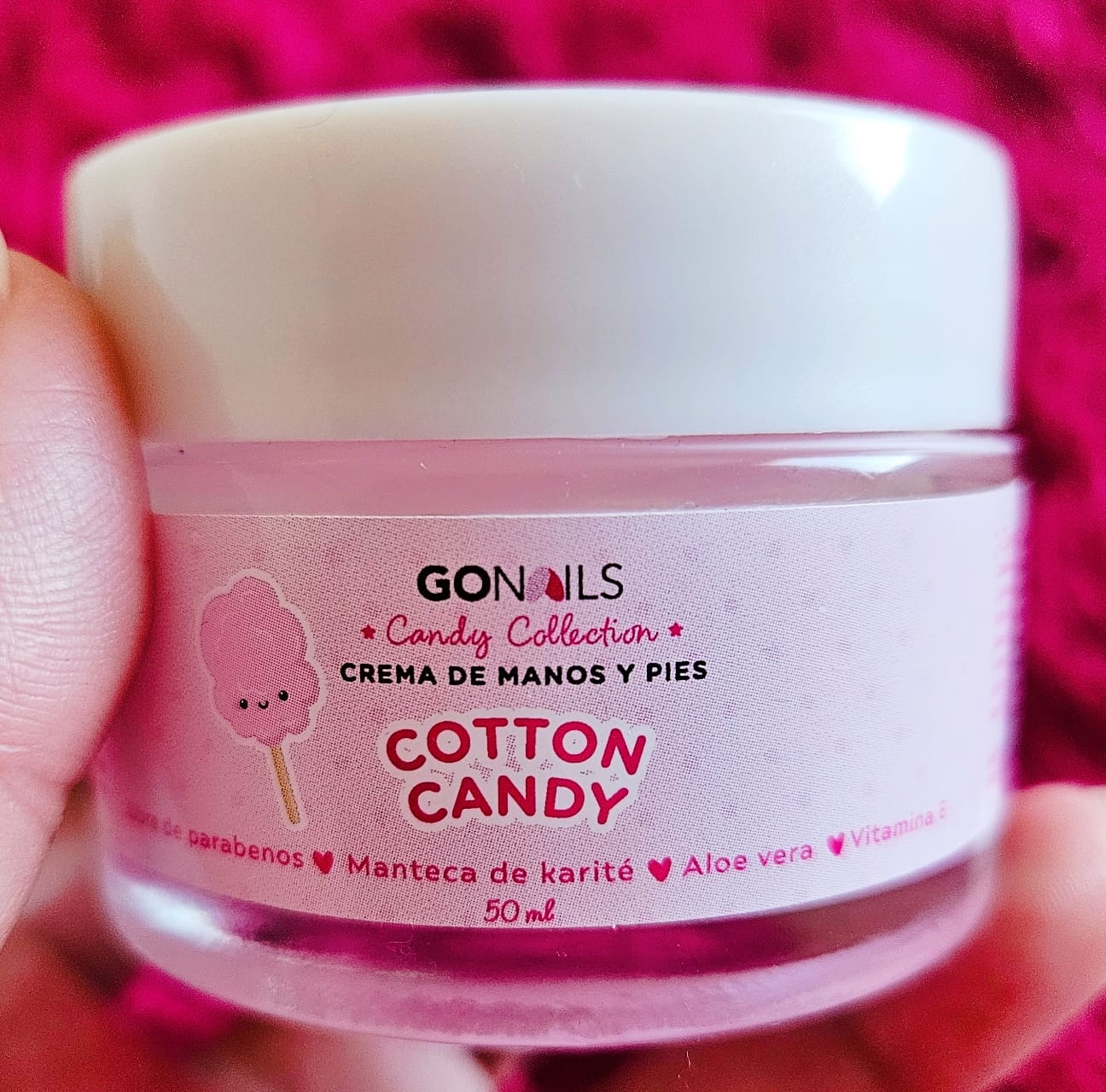 Customer photo review of Crema de Manos y pies Cotton Candy