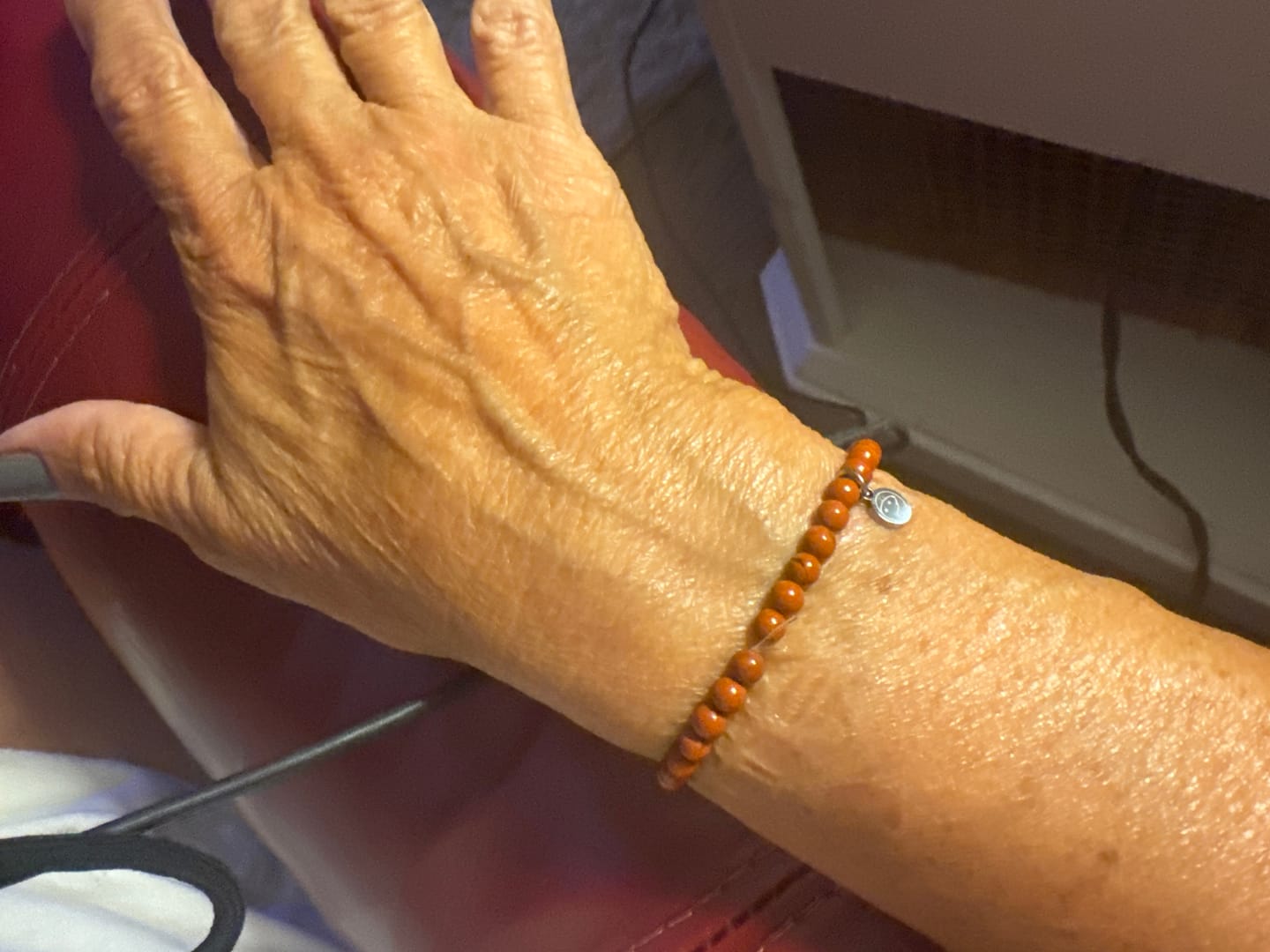 Customer photo review of Red Jasper Bracelet Mini