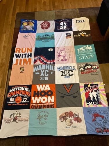 T-shirt quilt featuring warhill xc by Gabriela from VA