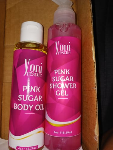 Customer photo review of Pink Sugar Twin Pack - Shower Gel + Body Oil Bundle