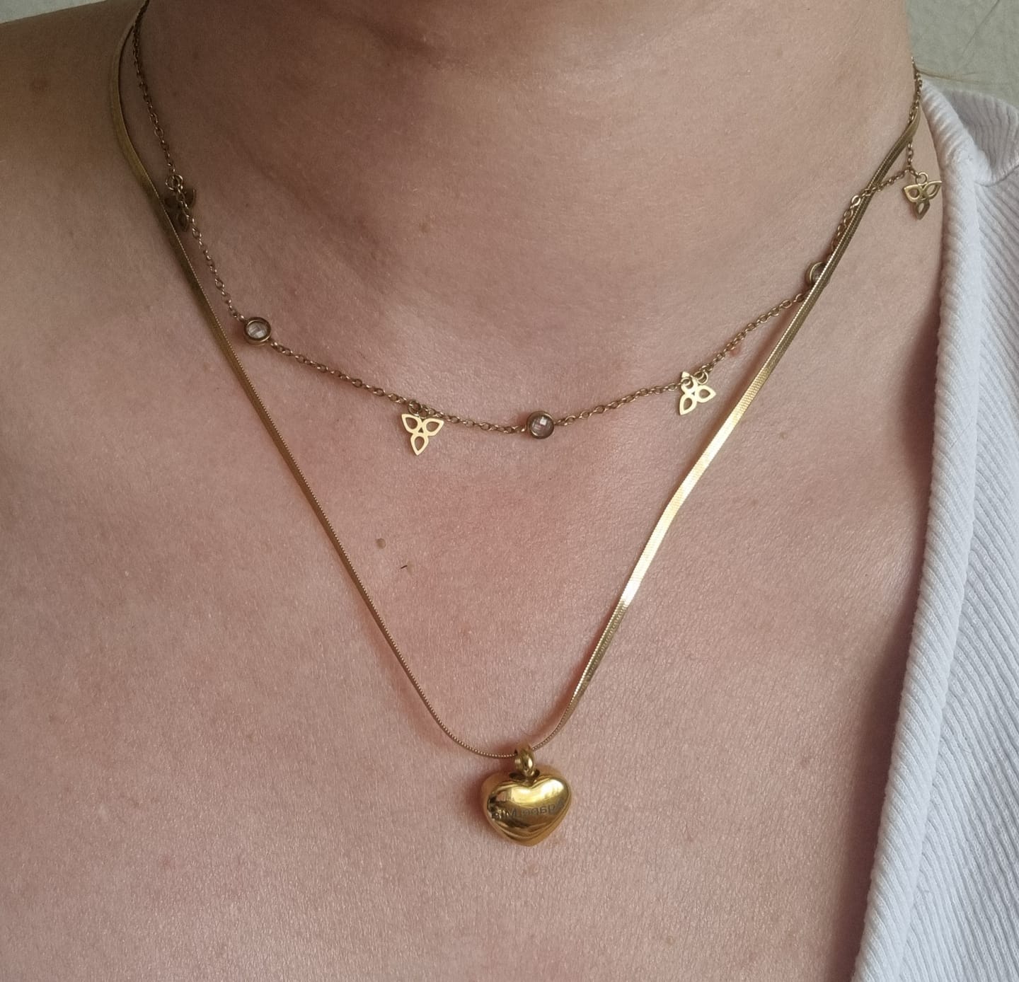 Customer photo review of Snake Skin Kette | 18K vergoldet