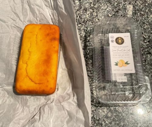 Customer photo review of Sugar Free Low Carb Keto Pound Cake Loaf